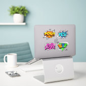 Sticker Pop Art Punch: Comic Action (Ordinateur portable sur le bureau)