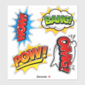 Sticker Pop Art Wow Bang OMG Pow! (Feuille)