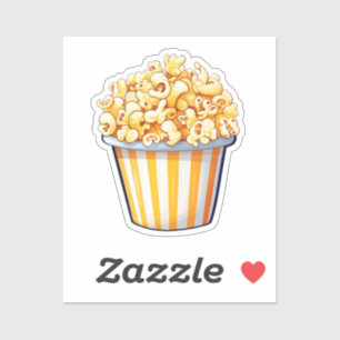 Sticker Popcorn de dessin animé