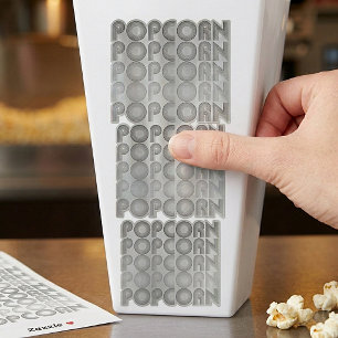 Sticker Popcorn noir et blanc