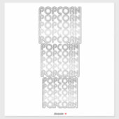 Sticker Popcorn noir et blanc (Feuille)