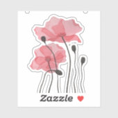 Sticker Poppies (Feuille)