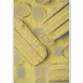 Sticker popsicle à cône de crème glacée jaune (Devant)