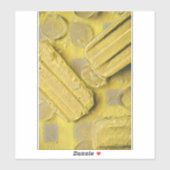 Sticker popsicle à cône de crème glacée jaune (Feuille)