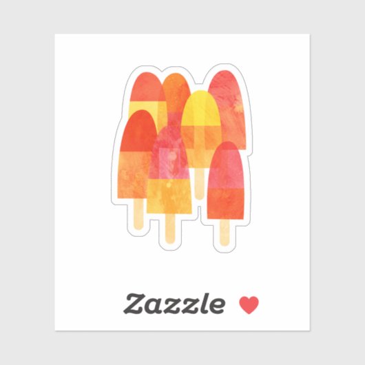Sticker Popsicle Ice Lollies (Feuille)