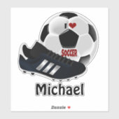 Sticker Popular soccer design template (Feuille)