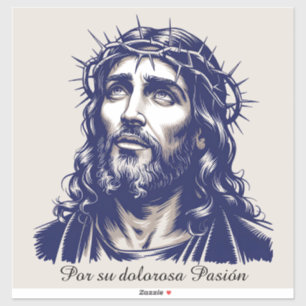 Sticker Por su dolorosa Pasión - Portrait de Jésus