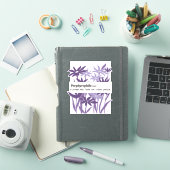 STICKER PORPHYROPHILE PURPLE FLOWER NATURE (Couverture iPad)