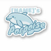 STICKER PORPOISE DU NOM PERSONNALISÉ (Devant)