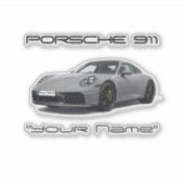 Sticker Porsche 911 (PERSONALIZED) 992.2 (Devant)