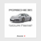Sticker Porsche 911 (PERSONALIZED) 992.2 (Feuille)