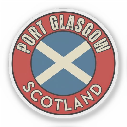 Sticker Port Glasgow, Écosse (Devant)