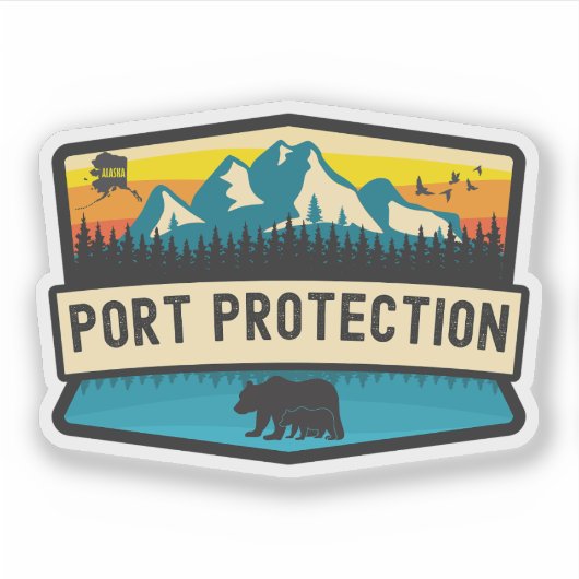 Sticker Port Protection, Alaska (Devant)