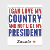 Sticker Portable Anti Trump Patriotic Pas Mon Président (Feuille)