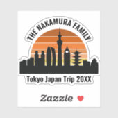 Sticker Portable de voyage personnalisé Tokyo Japon Sunset (Feuille)