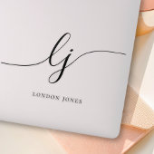 Sticker Portable des initiales de script moderne