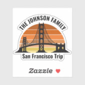 Sticker Portable personnalisé San Francisco Bridge Sunset (Feuille)