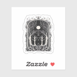 Sticker Portail Fantastique Goblincore Vers Classique
