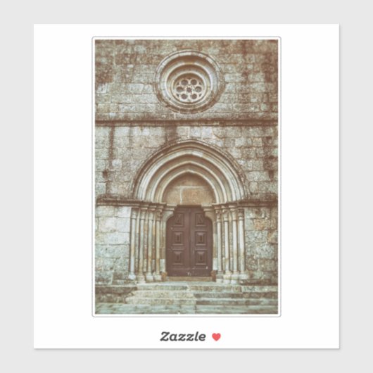 Sticker Portail gothique médiéval à Santiago de Antas (Feuille)