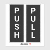 Sticker Porte De Tirage Gras Noir Et Blanc (Feuille)