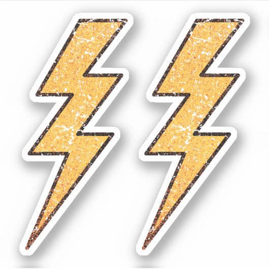 Sticker Porté éclair peeling en détresse boulons (Devant)