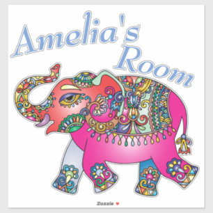 Sticker Porte ou mur de la chambre de l'enfant Eléphant de