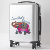 Sticker Porte ou mur de la chambre de l'enfant Eléphant de (Sur valise)