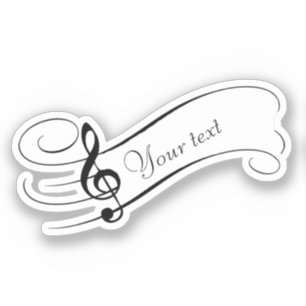 Sticker portée musicale personnalisée