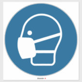 Sticker Porter un masque (Feuille)