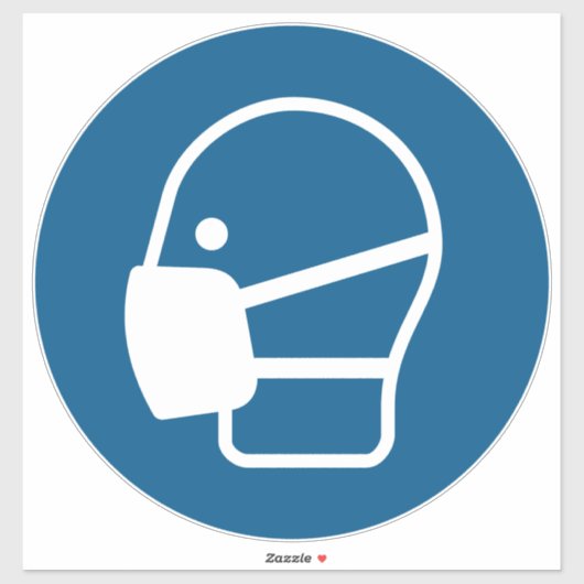 Sticker Porter un masque (Feuille)