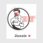 Sticker Porter un modèle de Riveter Masque (Feuille)