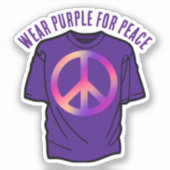 Sticker Portez le violet pour la Journée de la Paix (Recto)