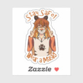 Sticker Portez un Masque ! (Feuille)