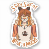 Sticker Portez un Masque ! (Devant)