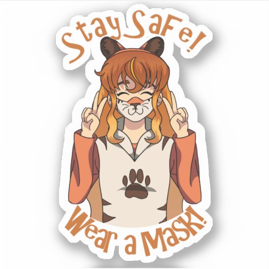 Sticker Portez un Masque ! (Devant)