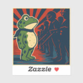 Sticker Portland Frog Protest (Feuille)