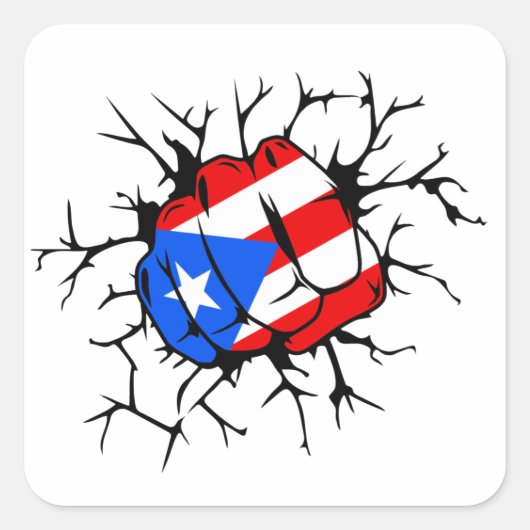Sticker Porto Rico Flag (Devant)