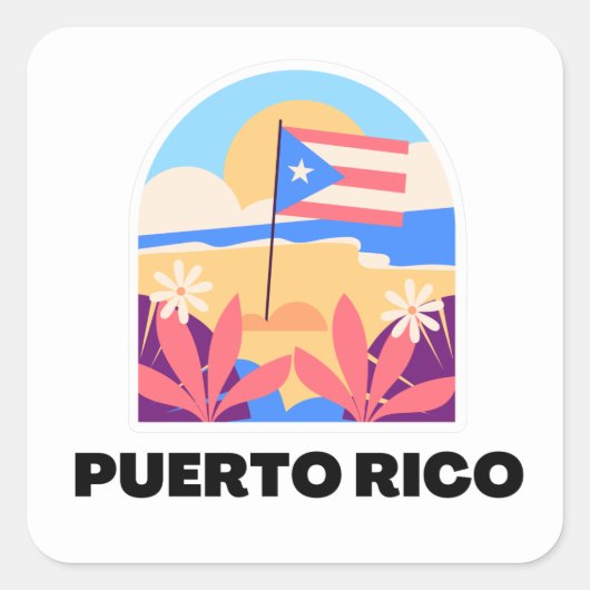 Sticker Porto Rico Landscape (Devant)