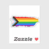 Sticker Porto Rico State Pride LGBTQ Progress Pride (Feuille)