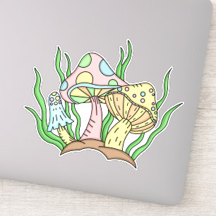 Sticker Portobello Mushroom Cute Pastel