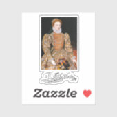 Sticker Portrait complet de la reine Elizabeth I d'Anglete (Feuille)