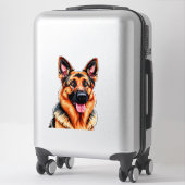 Sticker Portrait de Berger Allemand (Sur valise)