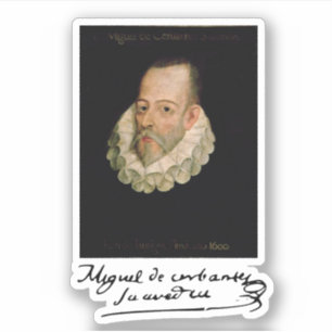 Sticker Portrait de Cervantes