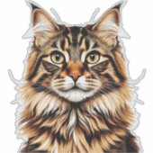 Sticker Portrait de chat américain Bobtail en gros plan (Devant)