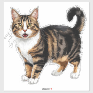Sticker Portrait de chat en gros plan