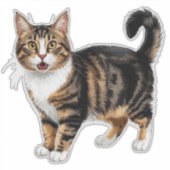 Sticker Portrait de chat en gros plan (Devant)