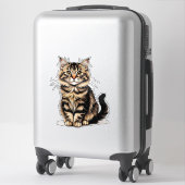 Sticker Portrait de chat en gros plan (Sur valise)