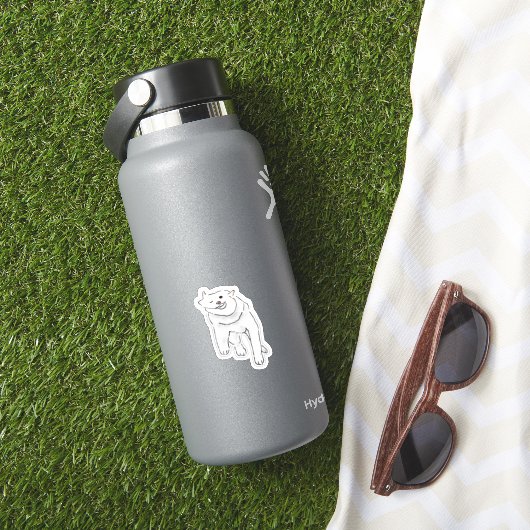 Sticker Portrait de chiot heureux et doux (HydroFlask Insitu)