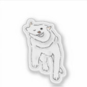 Sticker Portrait de chiot heureux et doux (Devant)
