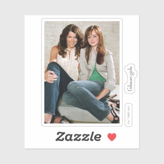 Sticker Portrait de Lorelai et Rory assis (Feuille)